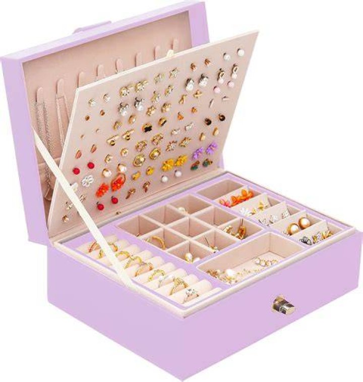 A purple earring case