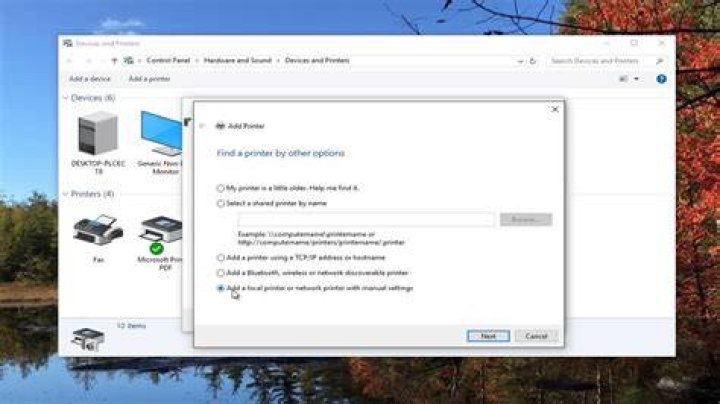 Add a local printer or network printer option printer error 0x00003e3