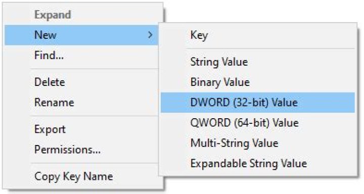 Adding a new DWORD value in the Windows 11 Registry Editor.