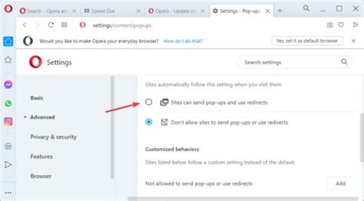 enable pop-ups allow pop-ups opera browser enable pop ups