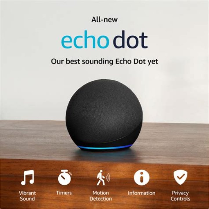 Amazon Echo Dot Alexa speaker with light ring turned on 