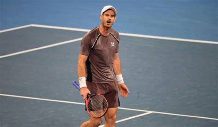 Andy Murray on court in 2024