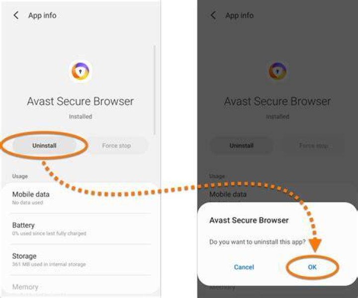 apps Avast Secure Browser uninstall
