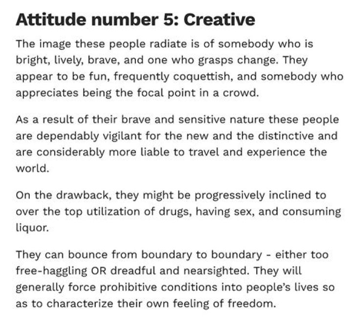 Attitude Number 5