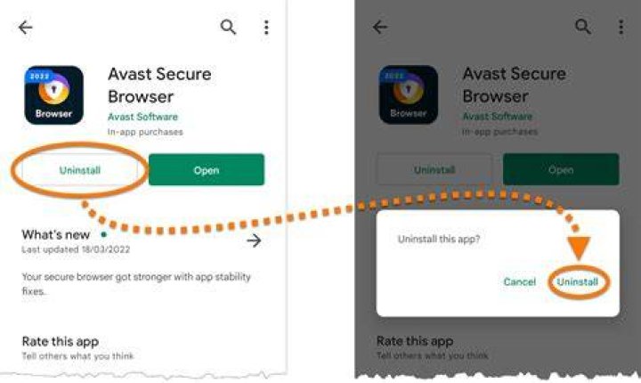 Avast Secure Browser remove run as administrator