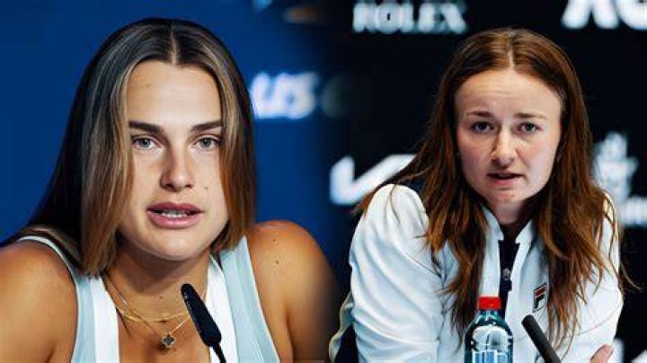 Barbora Krejicova and Aryna Sabalenka embrace