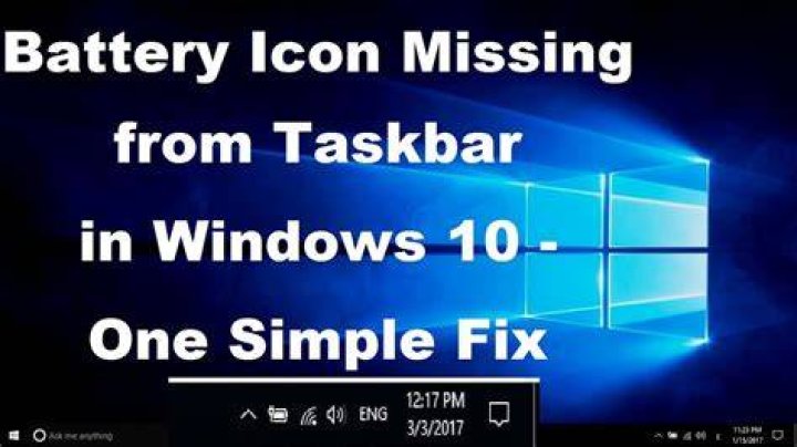 Battery icon missing Windows 7