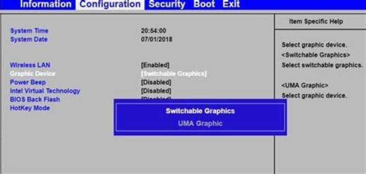 BIOS switchable graphics PES 2013