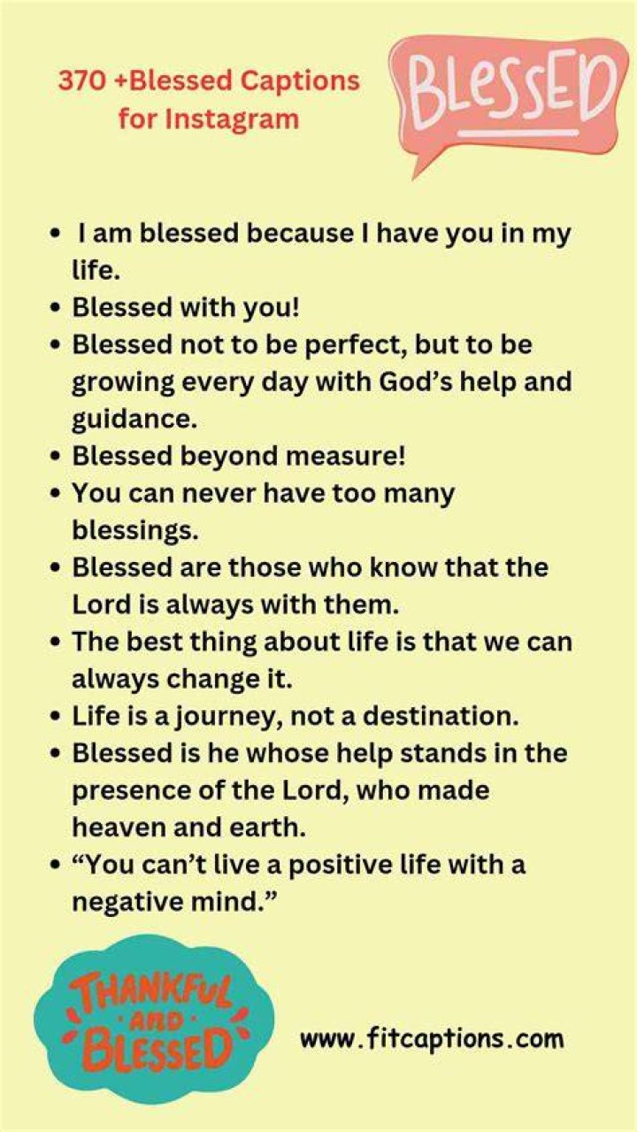 blessed captions for Instagram