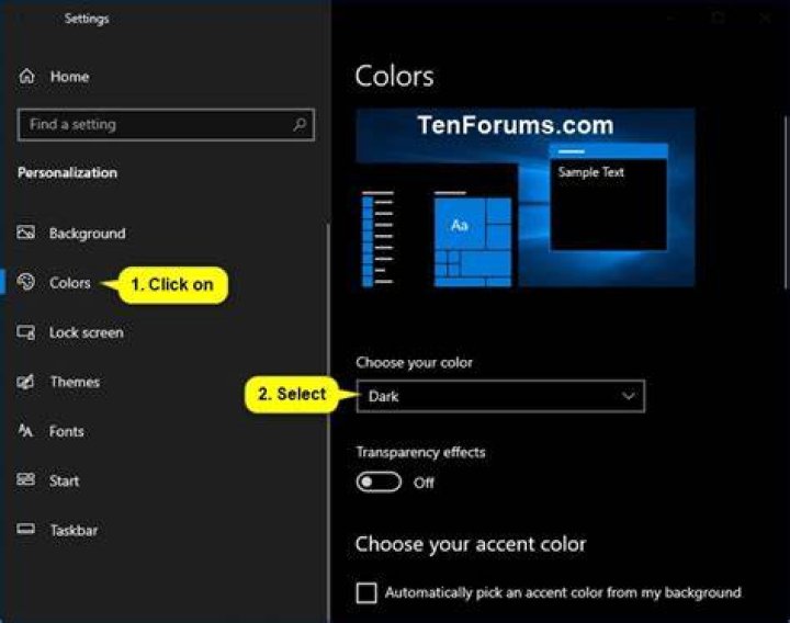 Choose your default app mode option