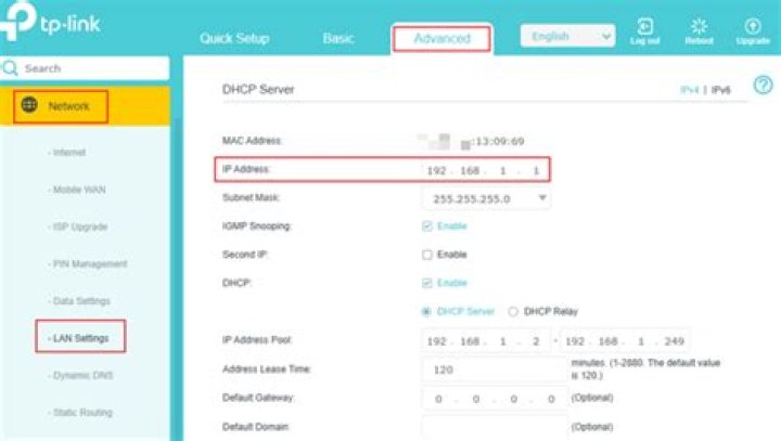 click advanced tp link