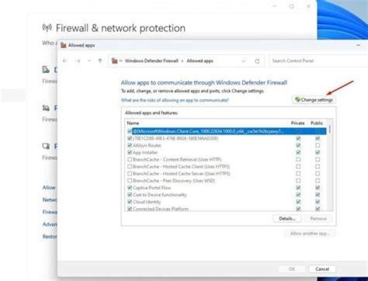 click allow app windows firewall