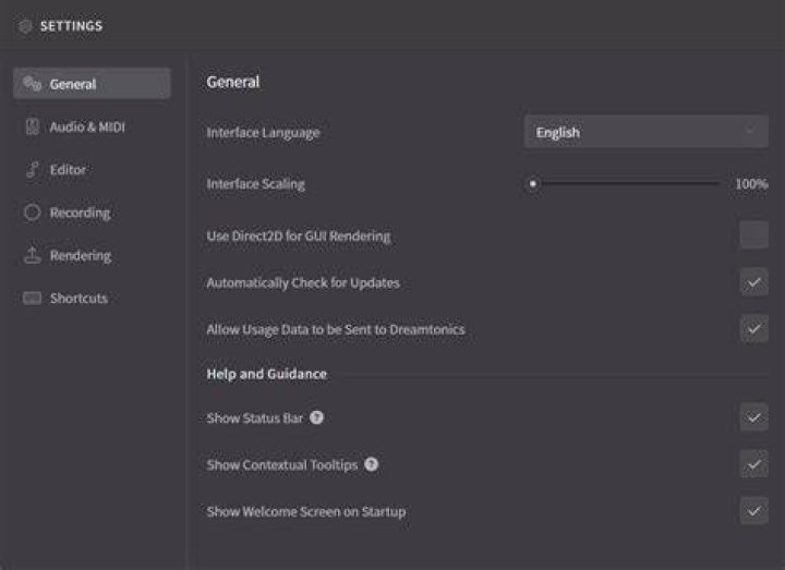click settings in studio click settings in studio