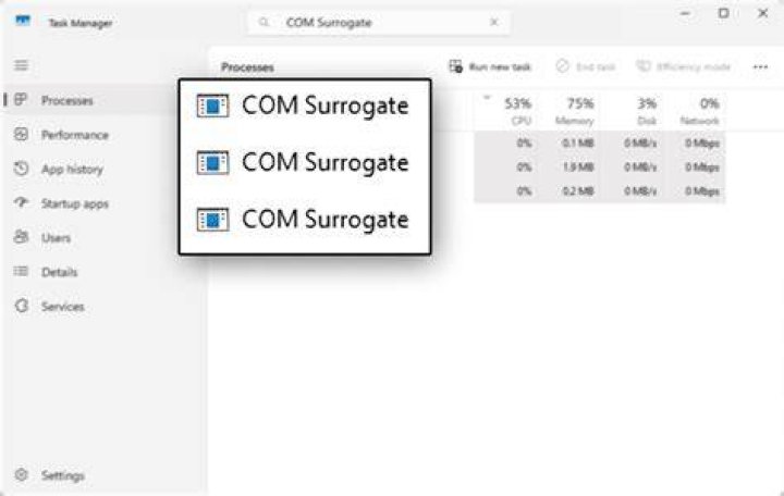 com surrogate task manager