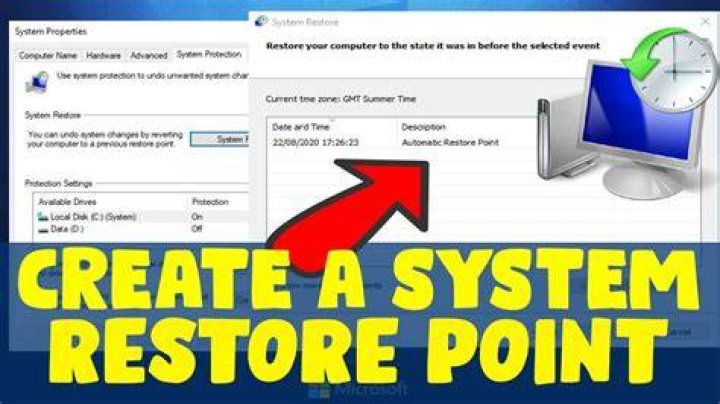 creating restore point windows 10