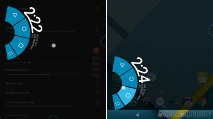 Custom navigation overlay with GravityBox Pie controls - Android customization