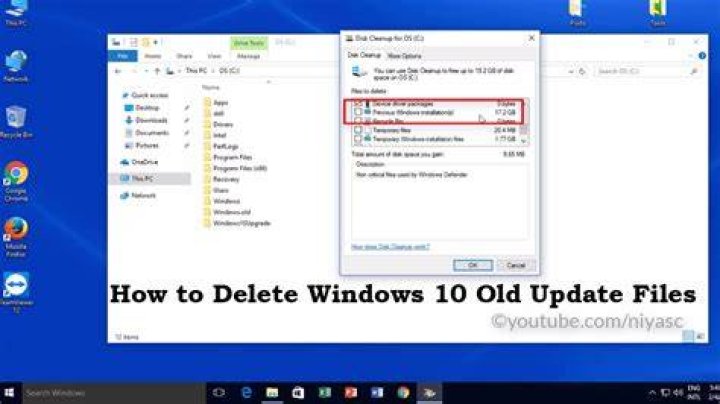 delete windows old on windows 10
