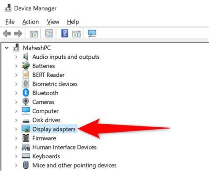 display adapters device manager