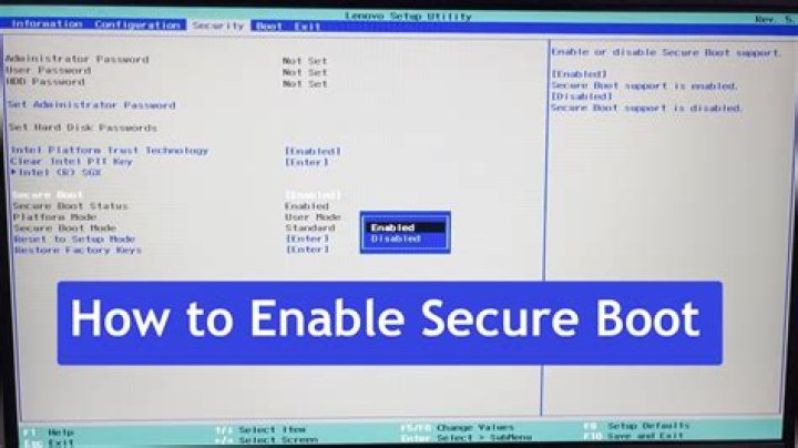 enable secure boot