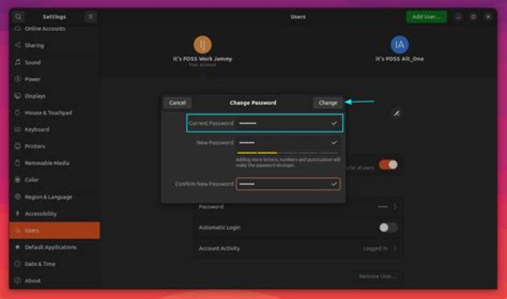 Enter Linux password in Ubuntu app