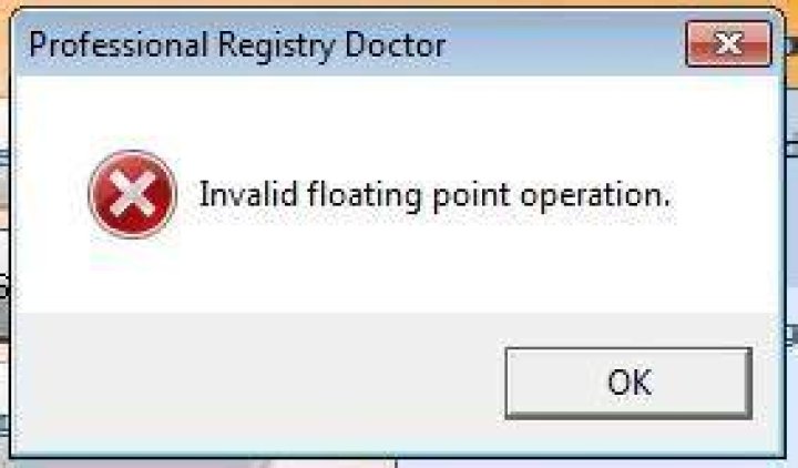 error invalid floating point operation in Windows 10