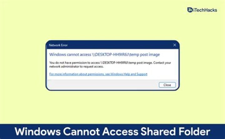 Fix the Windows 11 Cannot access shared folder error