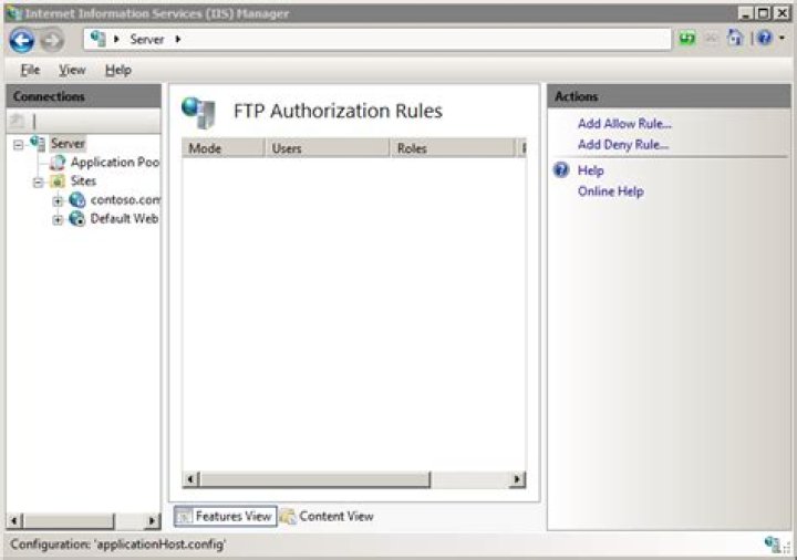 FTP Authorization Rules