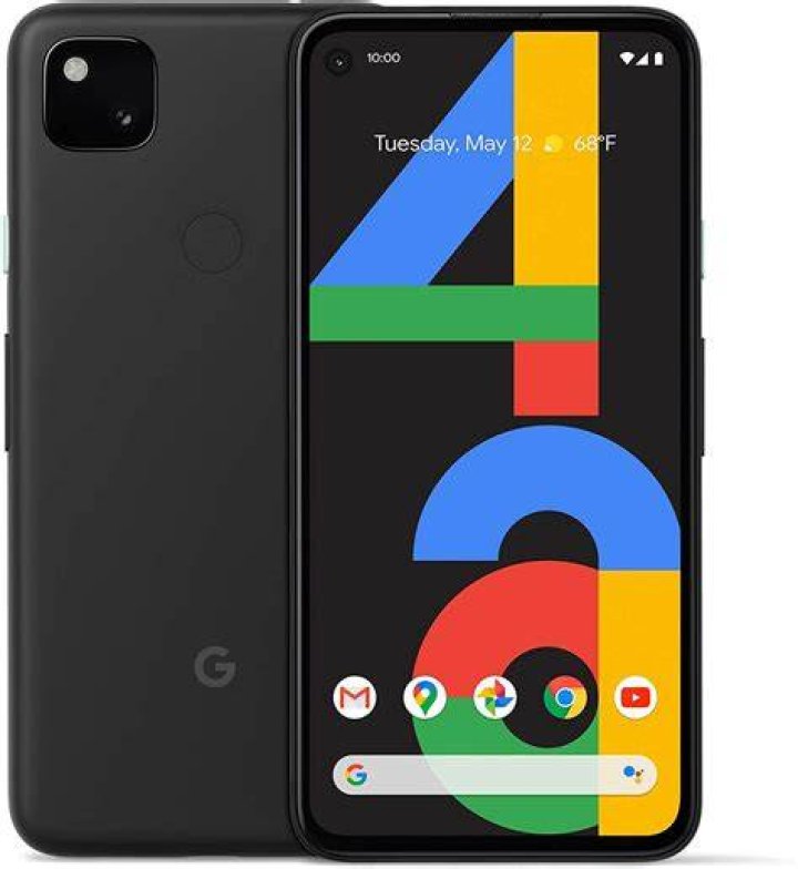 Google Pixel 4a upper half of display with apps