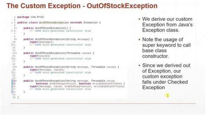 How To Create Custom Exception Class In Java