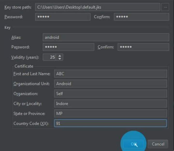 How To Create Keystore Path In Android Studio