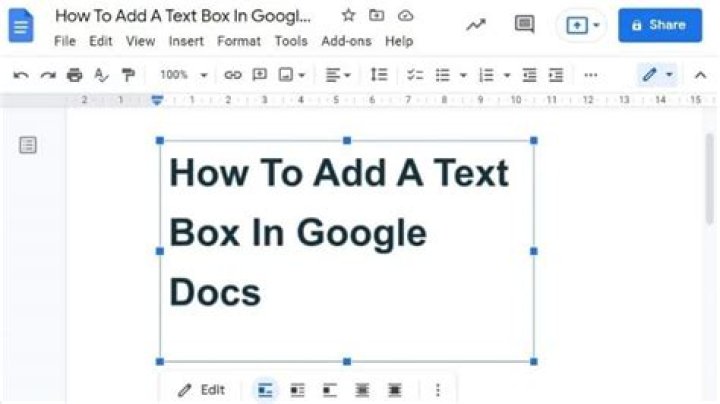 How to insert a text box in Google Docs