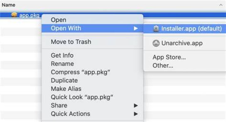 how to open pkg files