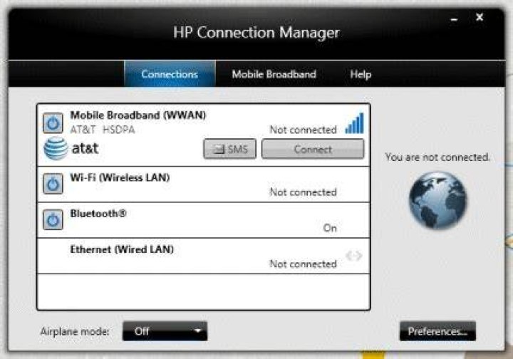 hp connection manager install