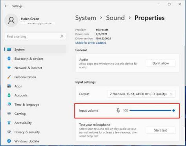 Increase input volume to fix zoom failed to detect microphone windows 11