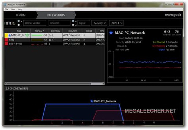 InSSIDer Wireless Network Tool windows 10