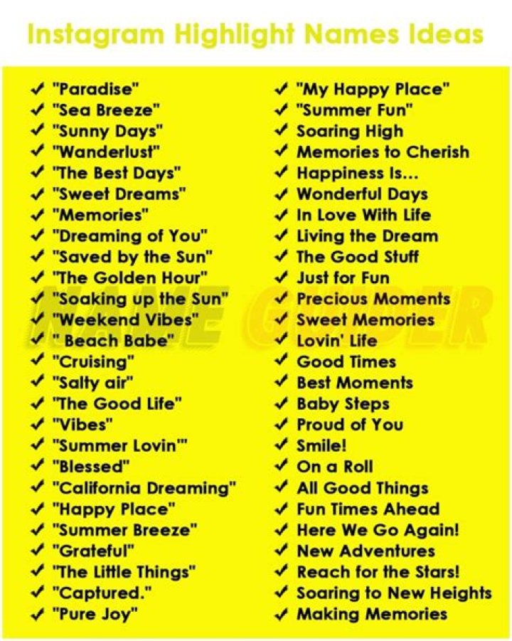 Instagram highlight names for birthday