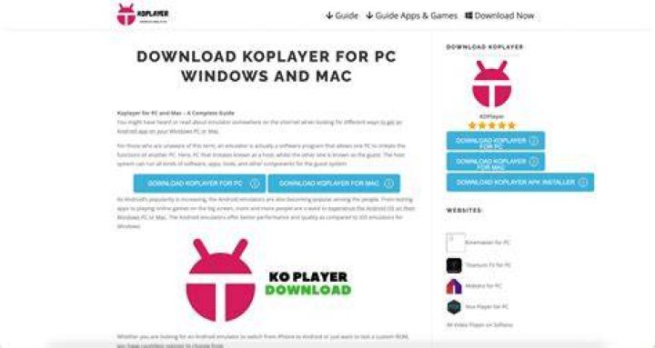KoPlayer - emulators without lag