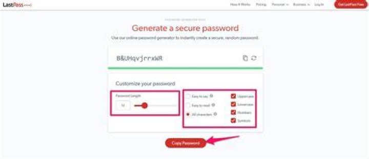 lastpass password generator