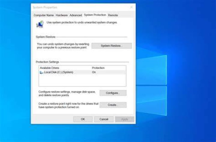 make system restore windows 10