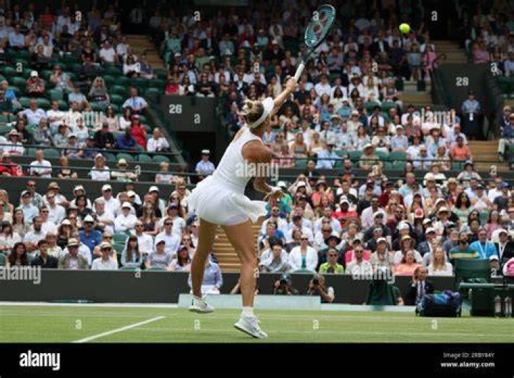 Marketa Vondrousova plays a shot