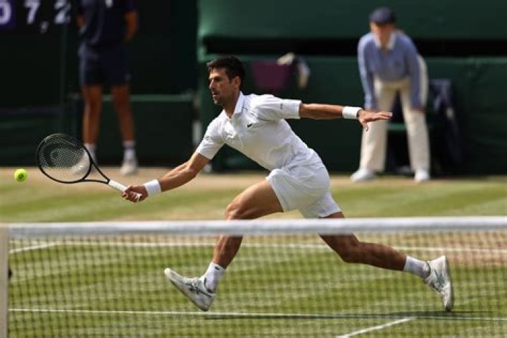 Novak Djokovic in practice at US Open