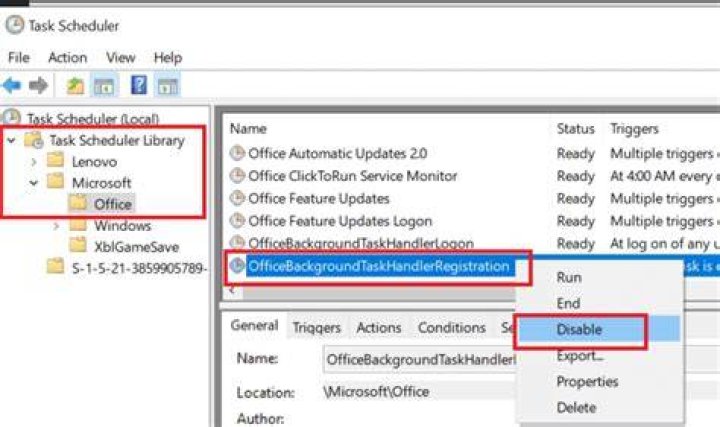 Office Background Task Handler process