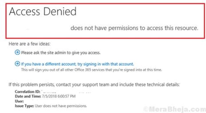 onedrive access denied error