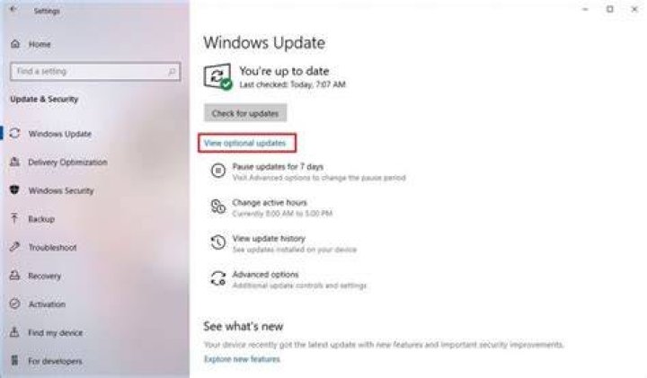 Optional Updates