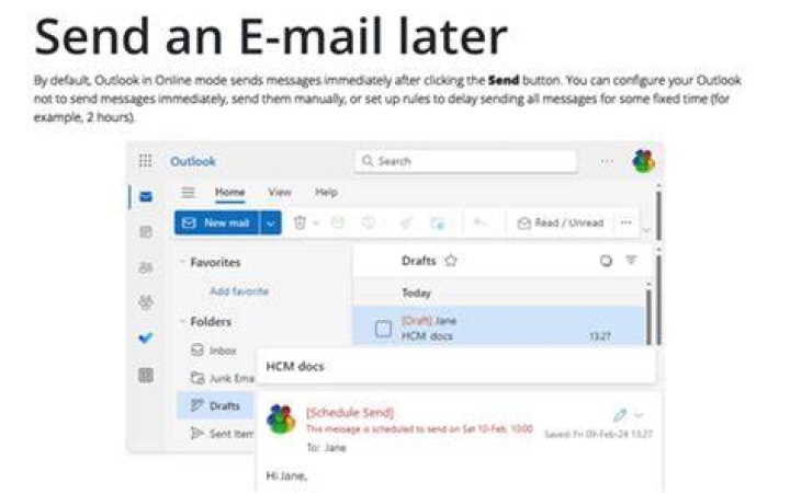 Outlook send later update