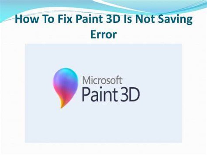 paint 3d not saving