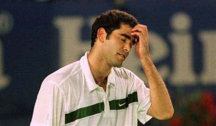 Pete Sampras feeling the heat