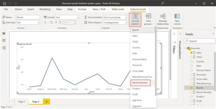 power bi sort again