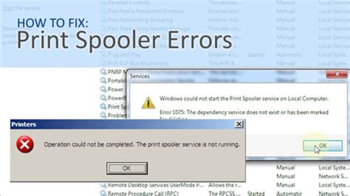 Print Spooler Properties printer error 0x00003e3