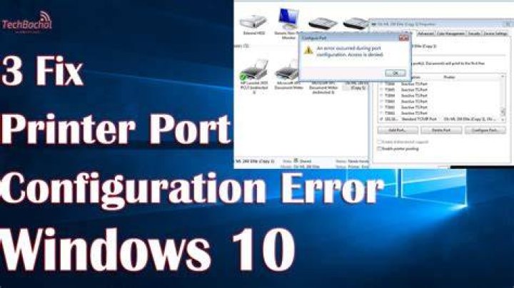 Printer port options printer error 0x00003e3